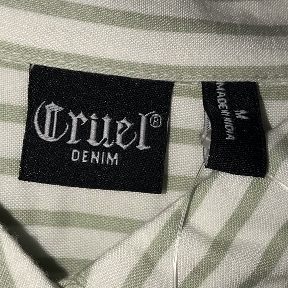 NEW Cruel Girl Striped Flowy Flower Top Medium - Picture 6 of 6